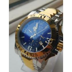 INVICTA RESERVE EXCURSION QUARTZ WATCH goud zilver band xxl