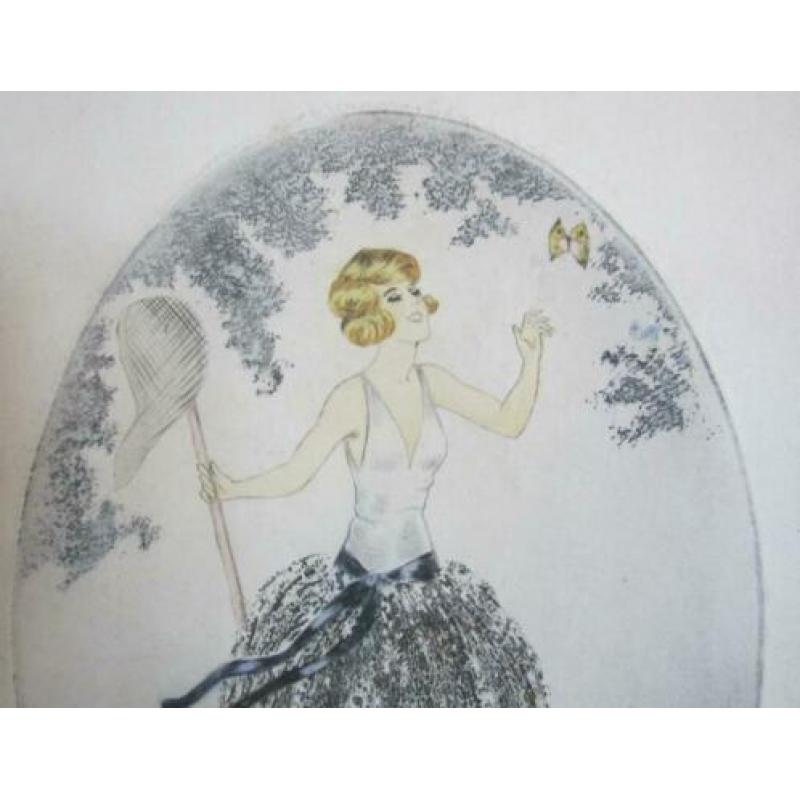 2 antieke art deco dozen m litho, sign. Vilart, cfr. Icart