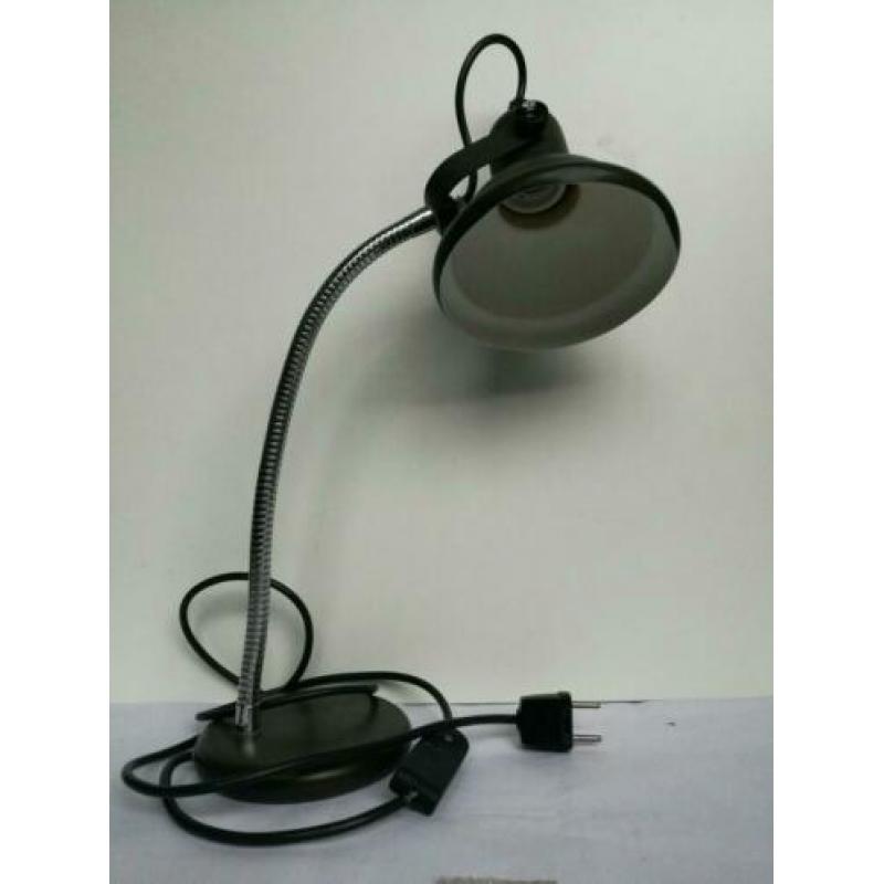 Vintage Industriële bureaulamp tafellamp Grijs