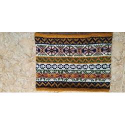 T.k. dames col/sjaal. Hand gebreid met fair isle motieven