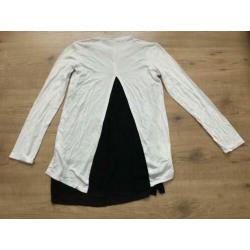 MET crème/ zwart meiden shirt maat 164