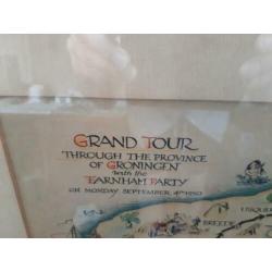 AQUAREL TEKENING van de PROVINCIE GRONINGEN uit 1950 i.z g.s