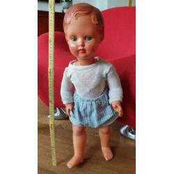 Vintage grote pop 60 cm met elastiek