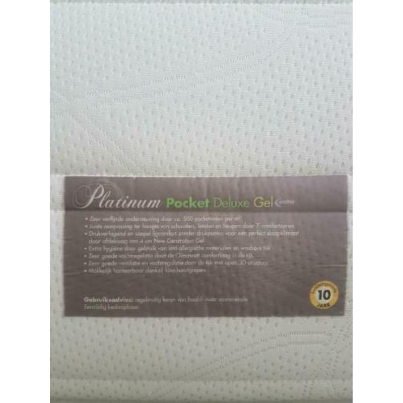 Te koop 2x matras 90x210 Platinum Pocket Deluxe Gel
