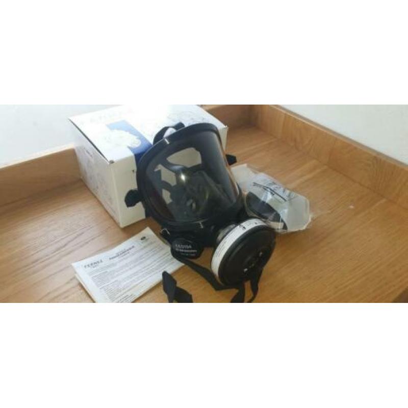 Gasmasker P3 met breed zichtveld, beter dan ffp3 mondkapjes.