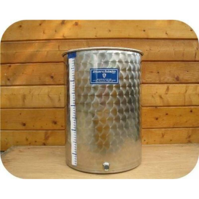 Brouwvat van 50 liter met deksel en ontluchting, inox, RVS