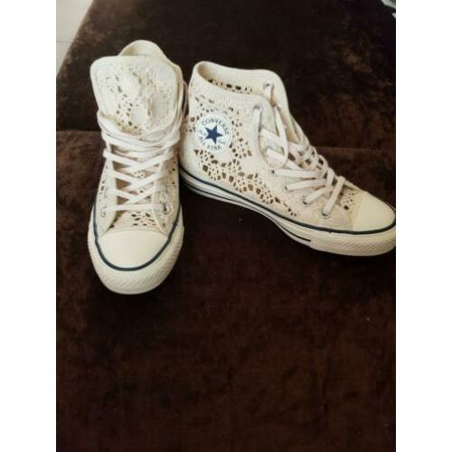 All stars witte gehaakte sneakers maat 38. NIEUW.