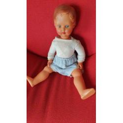 Vintage grote pop 60 cm met elastiek