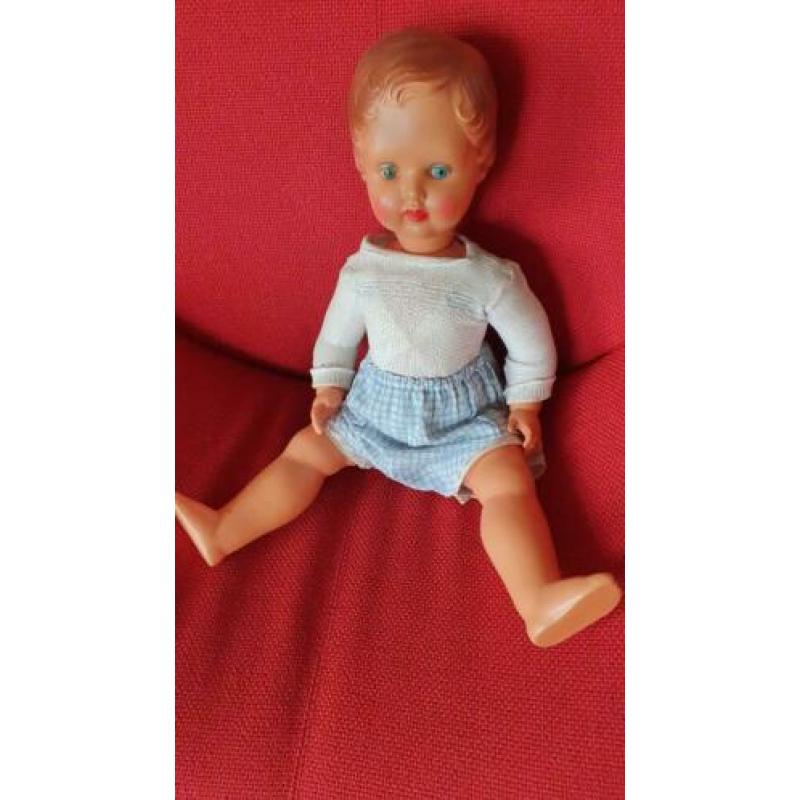 Vintage grote pop 60 cm met elastiek