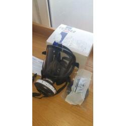 Gasmasker P3 met breed zichtveld, beter dan ffp3 mondkapjes.