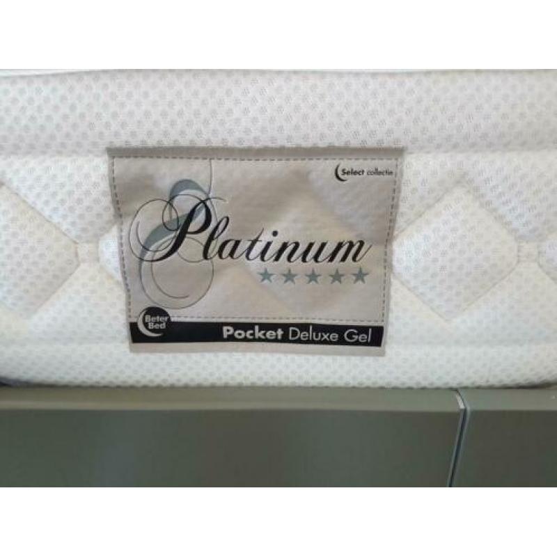 Te koop 2x matras 90x210 Platinum Pocket Deluxe Gel