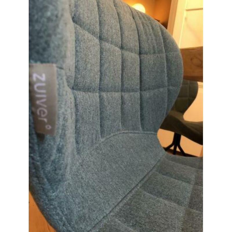 Stoelen (6) merk Zuiver. Blauw.