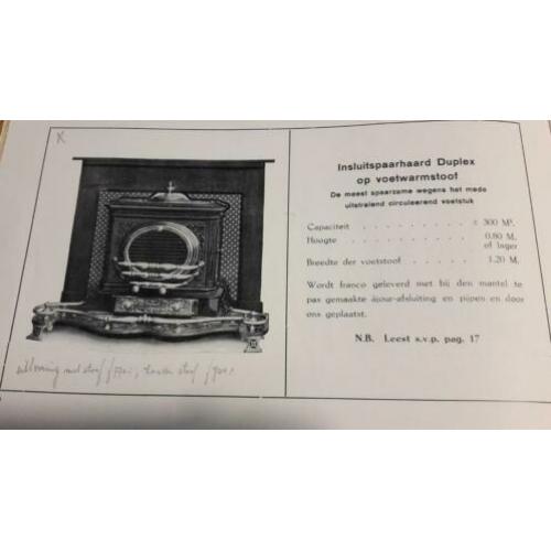 Kachels 1942, w.h. gispen, heerenveen, catalogus.