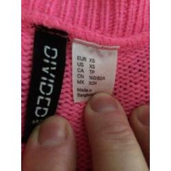 H&M trui / top roze maat XS