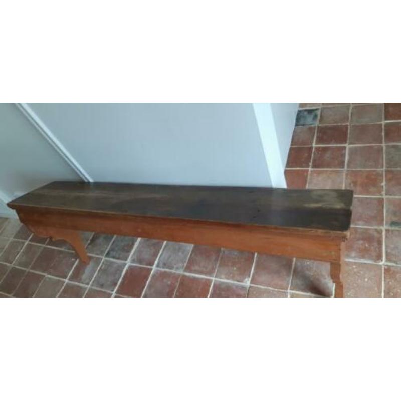 Regaal rek ophangen haken 130 breed brocante hout