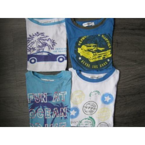 4x shirts T-SHIRT Noppies pakket 104 kledingpakket