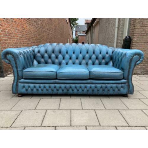 Chesterfield bank jeans blauw GRATIS BEZORGD!