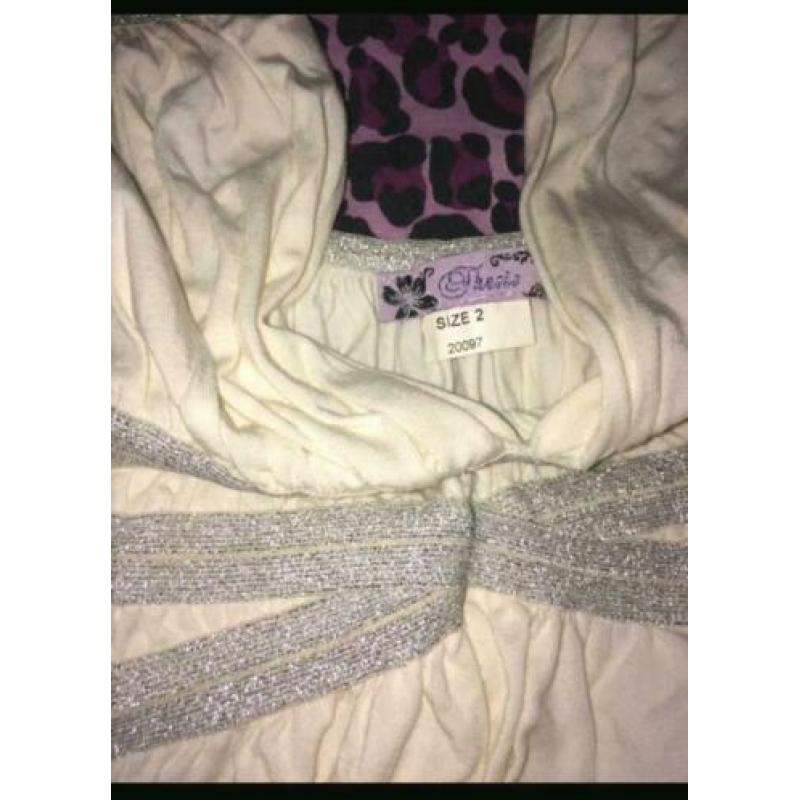 Mooie dames meiden jurk wit maat S M zgan