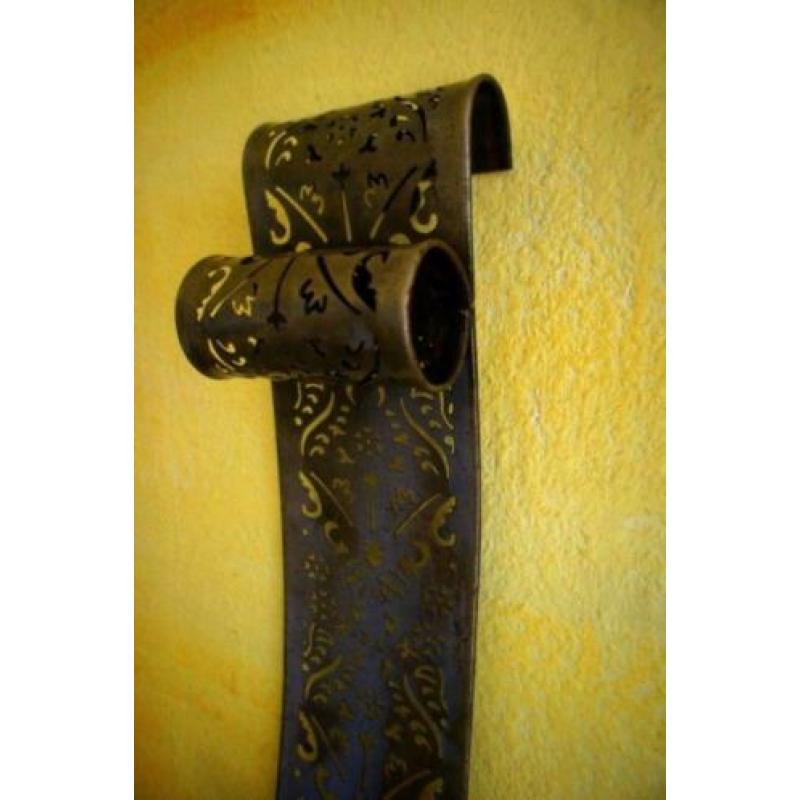 Wand - kandelaar, kandelaar, metalen-kaars
