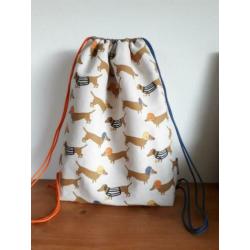 NIEUW: Rugtasjes Dachshund- Teckels