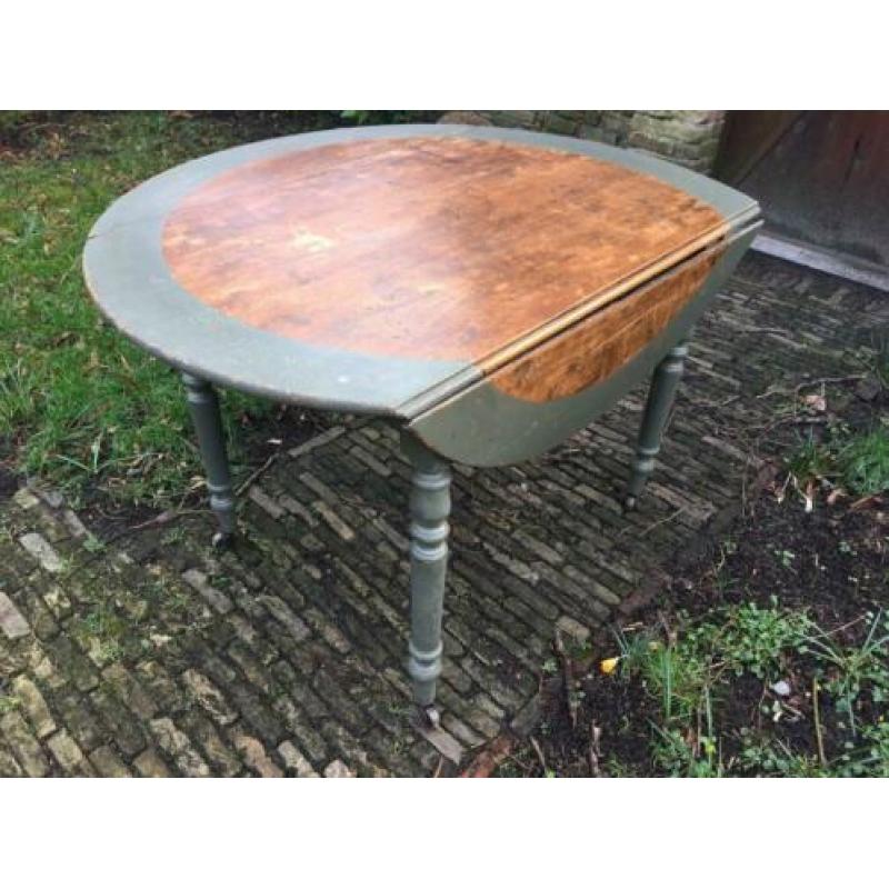 Hangoortafel Klaptafel Eettafel Rond Tafel Frans Landelijk