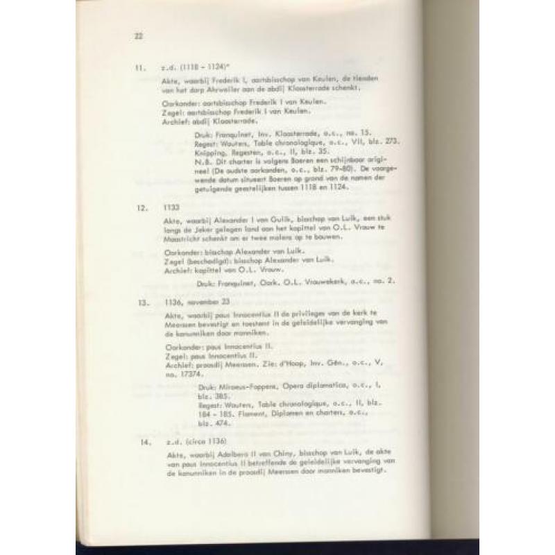Rijksarchief in Limburg; Charters voor 1301