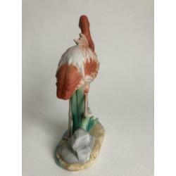 Beeldje flamingo Goebel vogel porselein biscuit