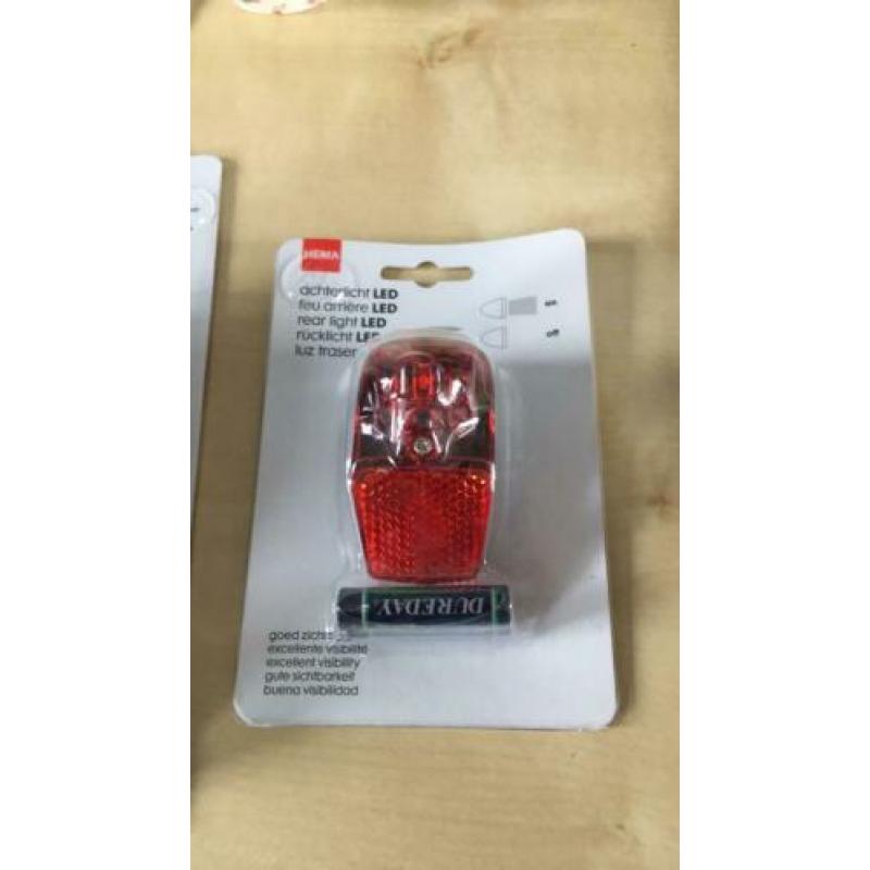 Hema koplamp en achterlicht op batterij nieuw 2019