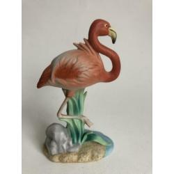 Beeldje flamingo Goebel vogel porselein biscuit