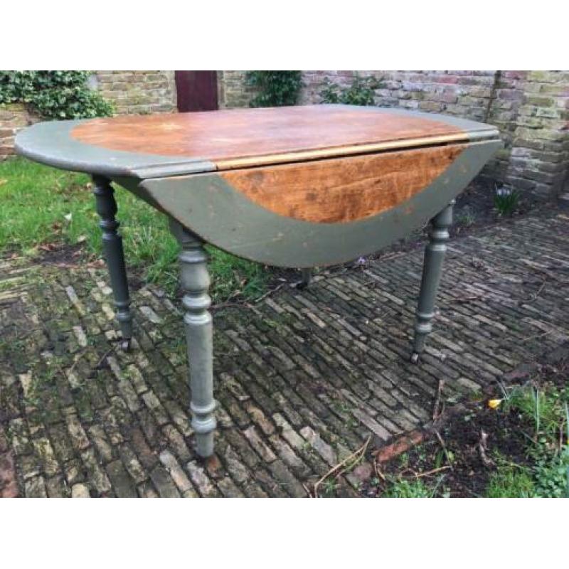 Hangoortafel Klaptafel Eettafel Rond Tafel Frans Landelijk
