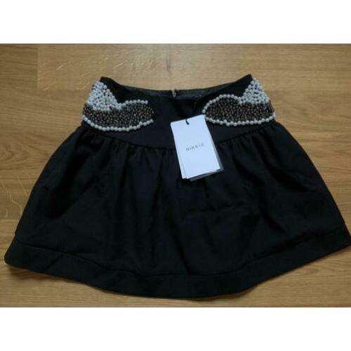 nikkie plessen 34 kralen skirt zwart rok zwart 149,95