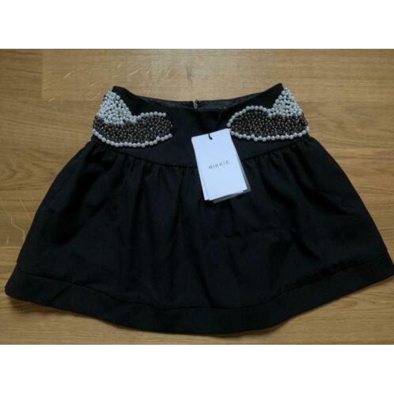 nikkie plessen 34 kralen skirt zwart rok zwart 149,95