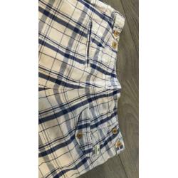 Korte heren broek scotch en soda wit blauw gestreept w31