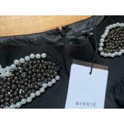 nikkie plessen 34 kralen skirt zwart rok zwart 149,95