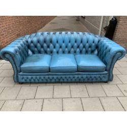 Chesterfield bank jeans blauw GRATIS BEZORGD!