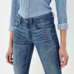 G-Star contour high skinny blauw mt 27-32