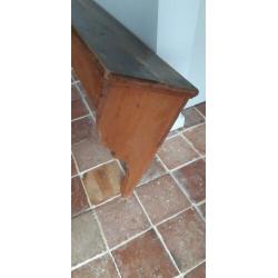 Regaal rek ophangen haken 130 breed brocante hout