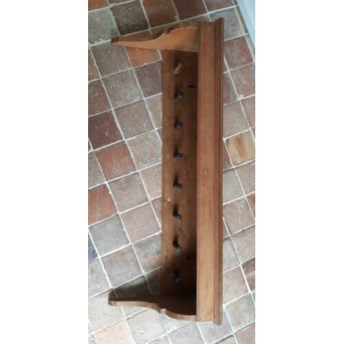 Regaal rek ophangen haken 130 breed brocante hout