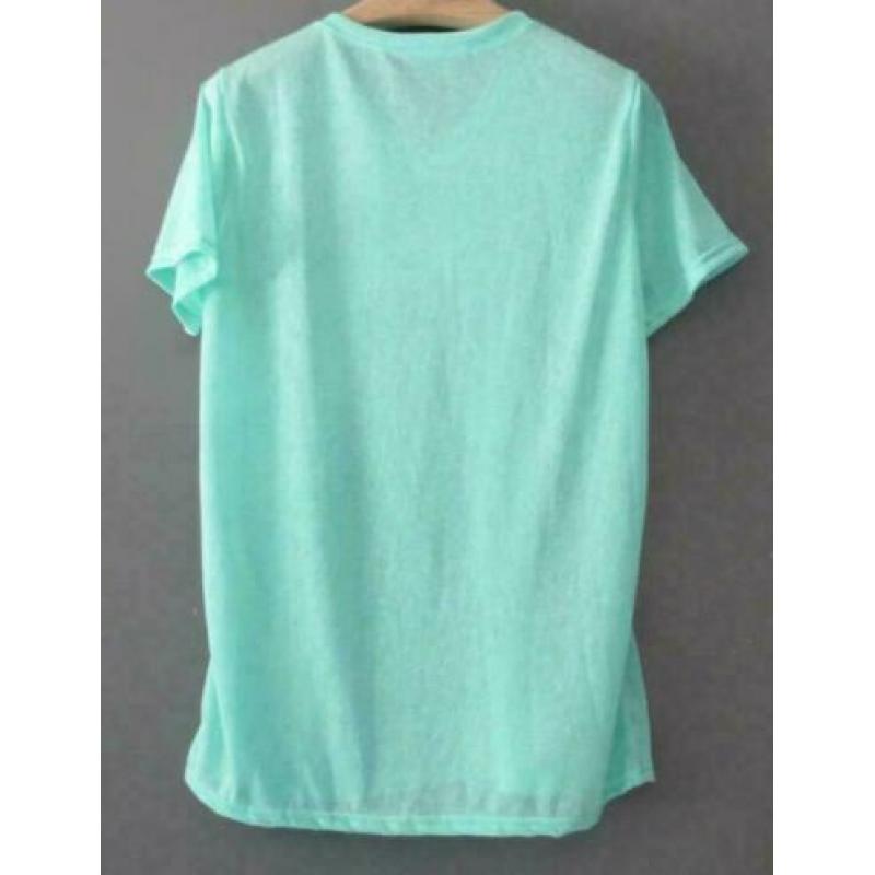 zeegroene top met ster maat M maat 38