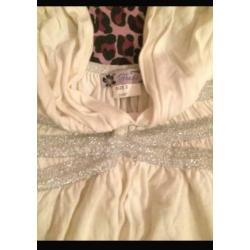 Mooie dames meiden jurk wit maat S M zgan