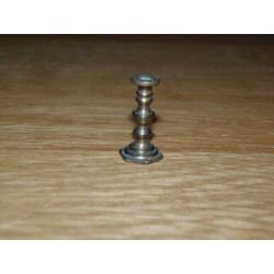 Vintage miniatuur koperen kandelaar 2.5 cm poppenhuizen