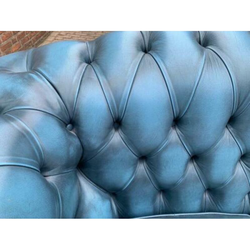 Chesterfield bank jeans blauw GRATIS BEZORGD!