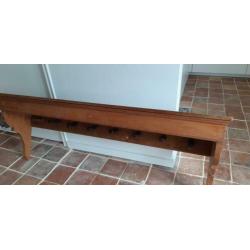 Regaal rek ophangen haken 130 breed brocante hout