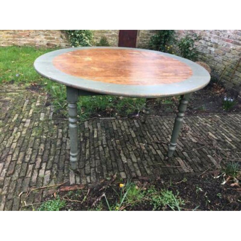 Hangoortafel Klaptafel Eettafel Rond Tafel Frans Landelijk