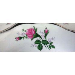 3 Brocante schaaltjes kommen roosjes made in China (1163)