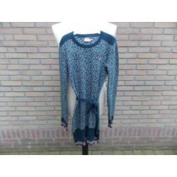 Dress like flo jukje blauw panterprint nieuwstaat mt 152