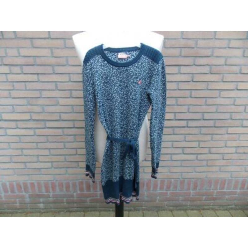 Dress like flo jukje blauw panterprint nieuwstaat mt 152