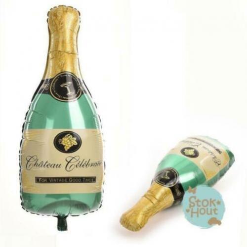 XL Champagne fles ballon - 90cm NIEUW JAAR | Stokhout 52