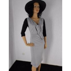 Soaked in Luxury nieuw jurk grijs stijlvol M 38 40