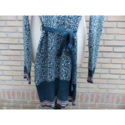 Dress like flo jukje blauw panterprint nieuwstaat mt 152